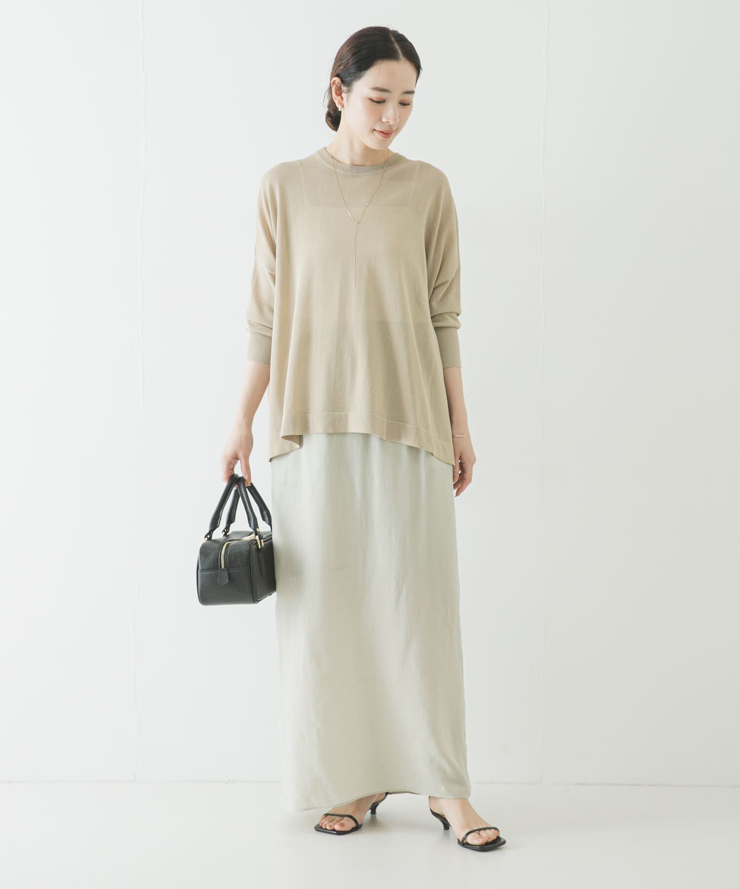 URBAN RESEARCH「キュプラギャザーIラインスカート」|スカート|