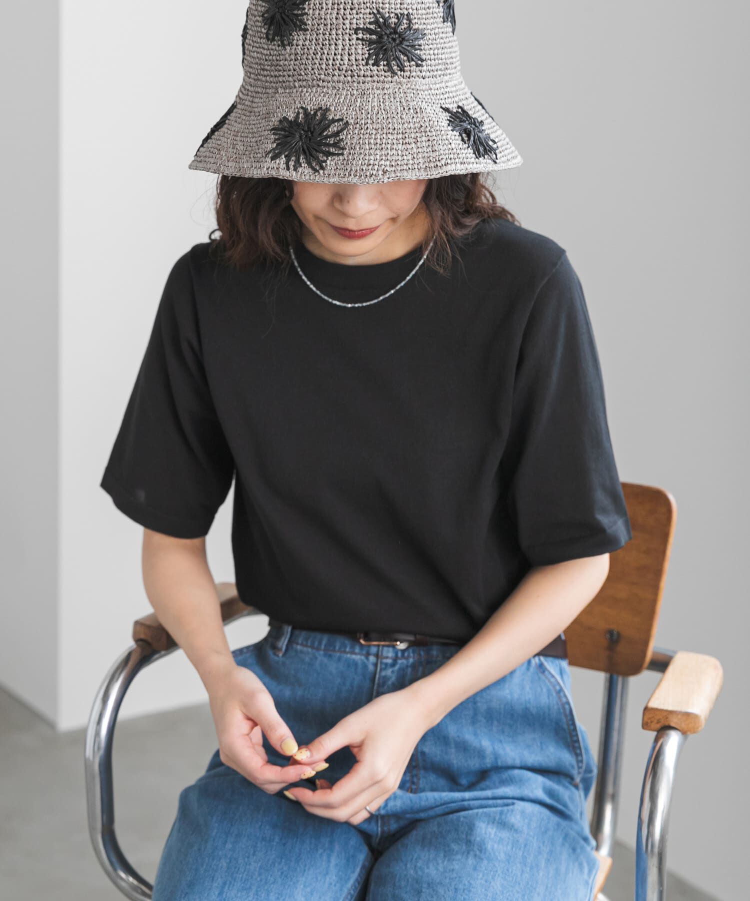 URBAN RESEARCH DOORS「『UR TECH』サマシェアニットハーフスリーブプルオーバー」|Tシャツ・カットソー|