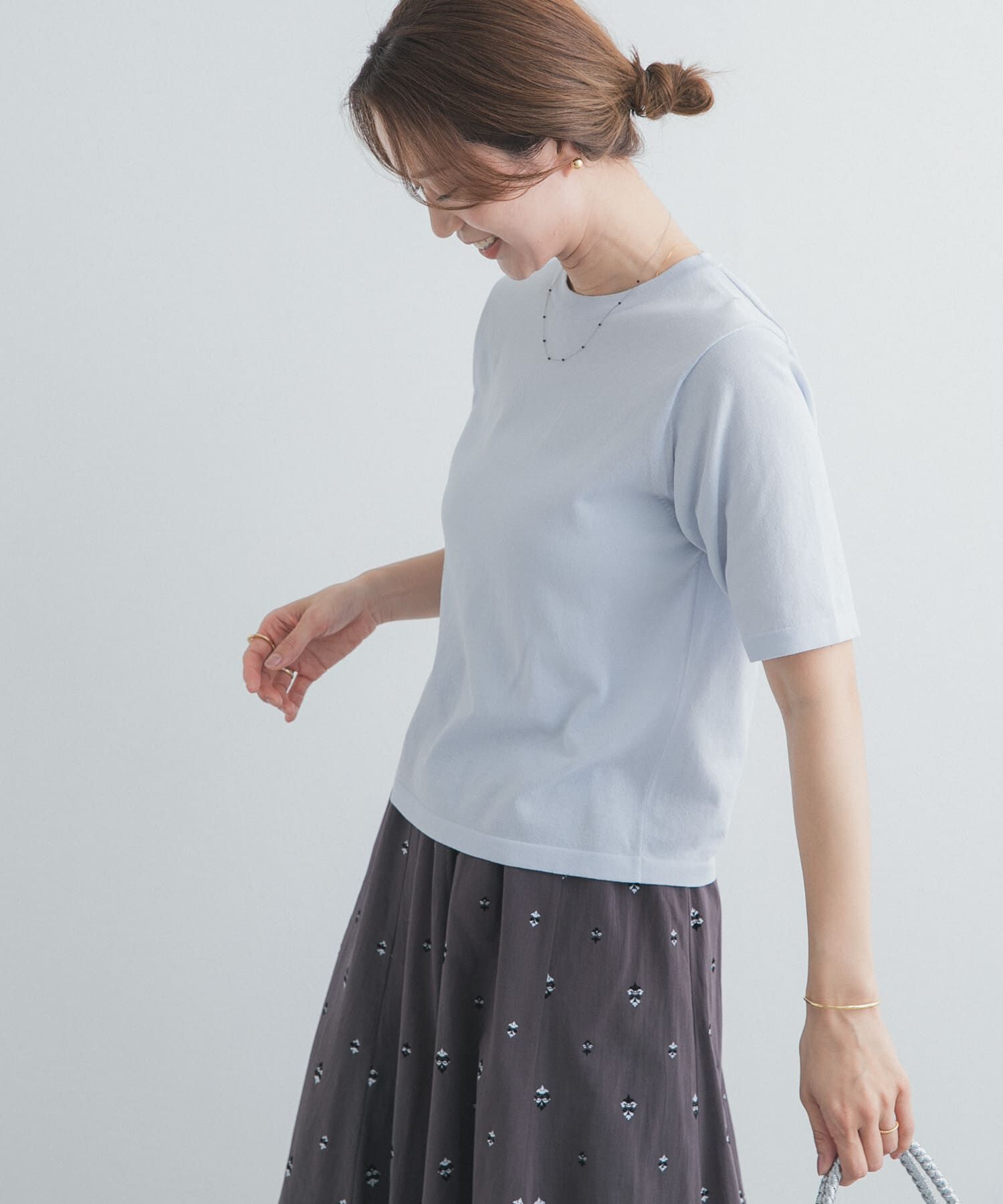 URBAN RESEARCH DOORS「『UR TECH』サマシェアニットハーフスリーブプルオーバー」|Tシャツ・カットソー|