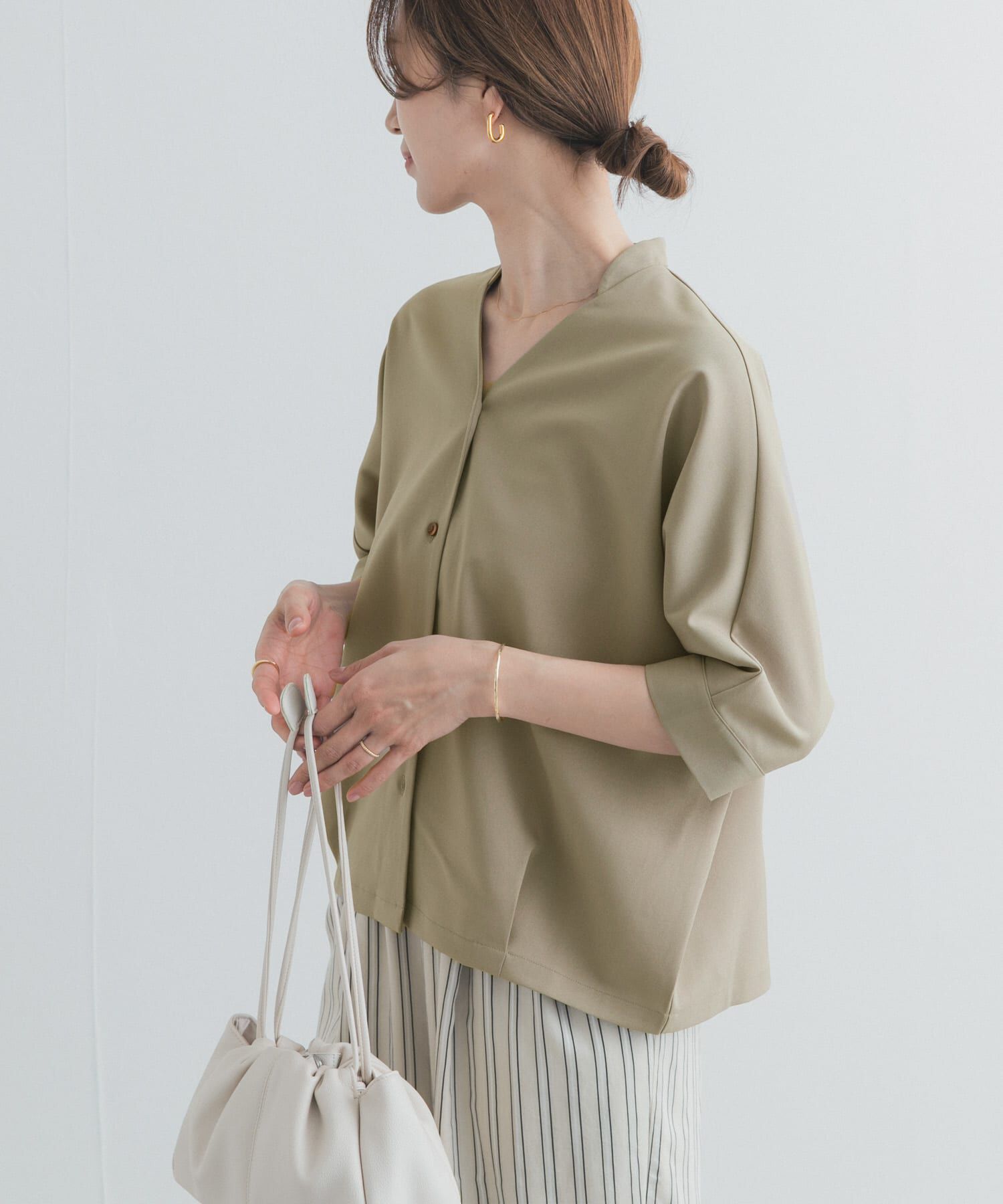 URBAN RESEARCH DOORS「『UR TECH』完声/涼ドルマン半袖シャツ」|シャツ・ブラウス|