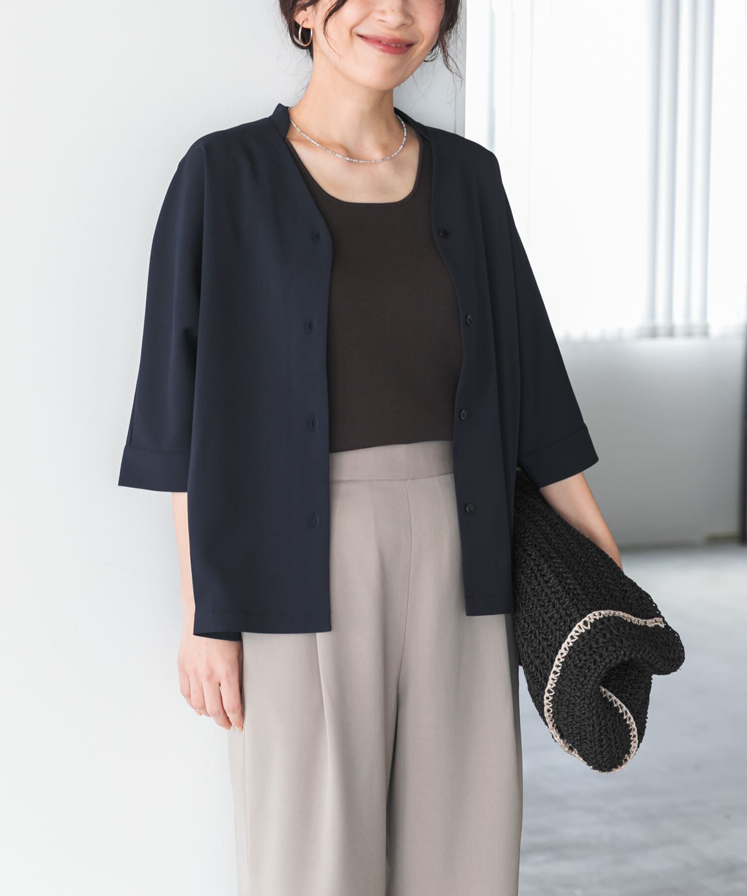 URBAN RESEARCH DOORS「『UR TECH』完声/涼ドルマン半袖シャツ」|シャツ・ブラウス|