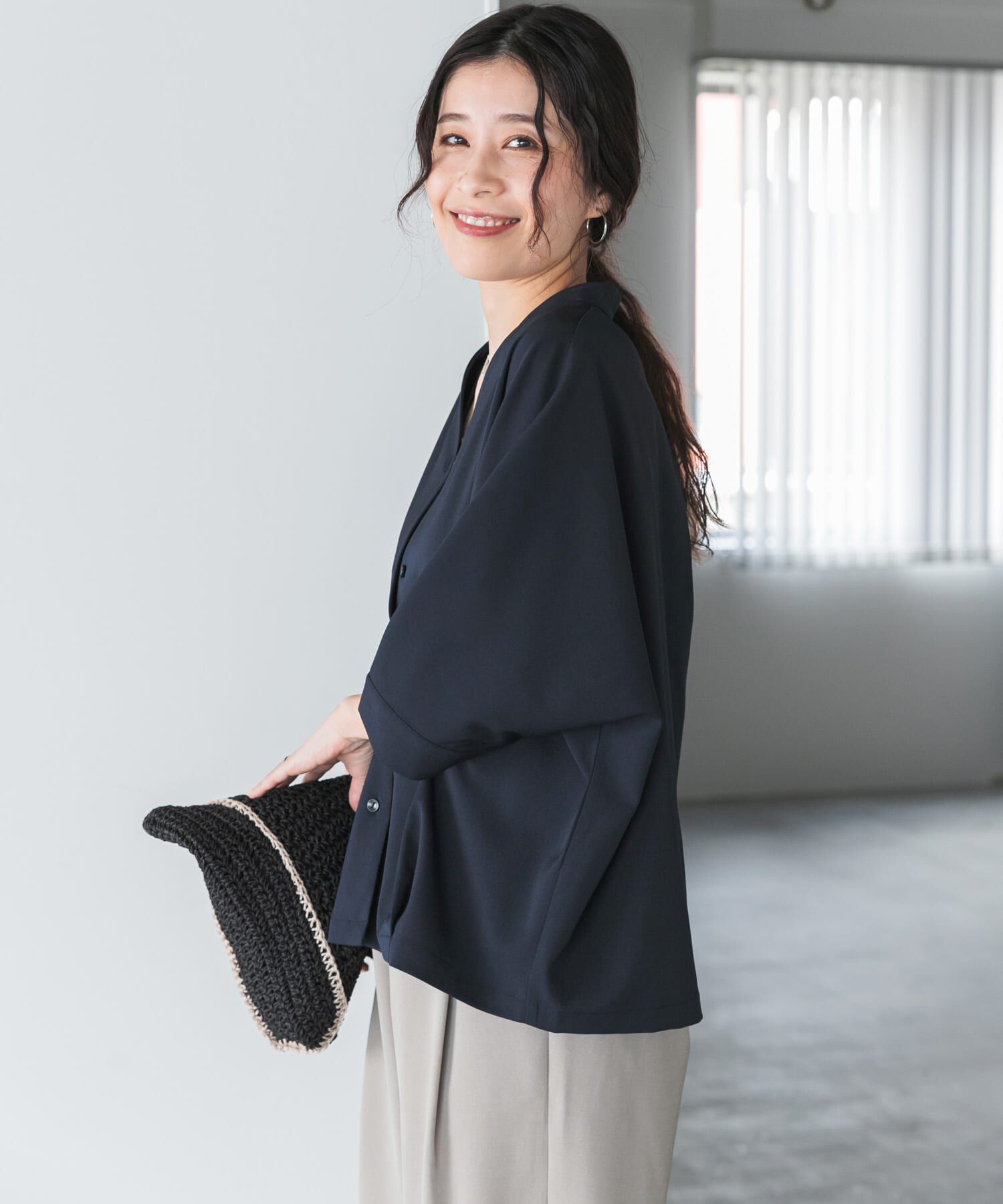 URBAN RESEARCH DOORS「『UR TECH』完声/涼ドルマン半袖シャツ」|シャツ・ブラウス|