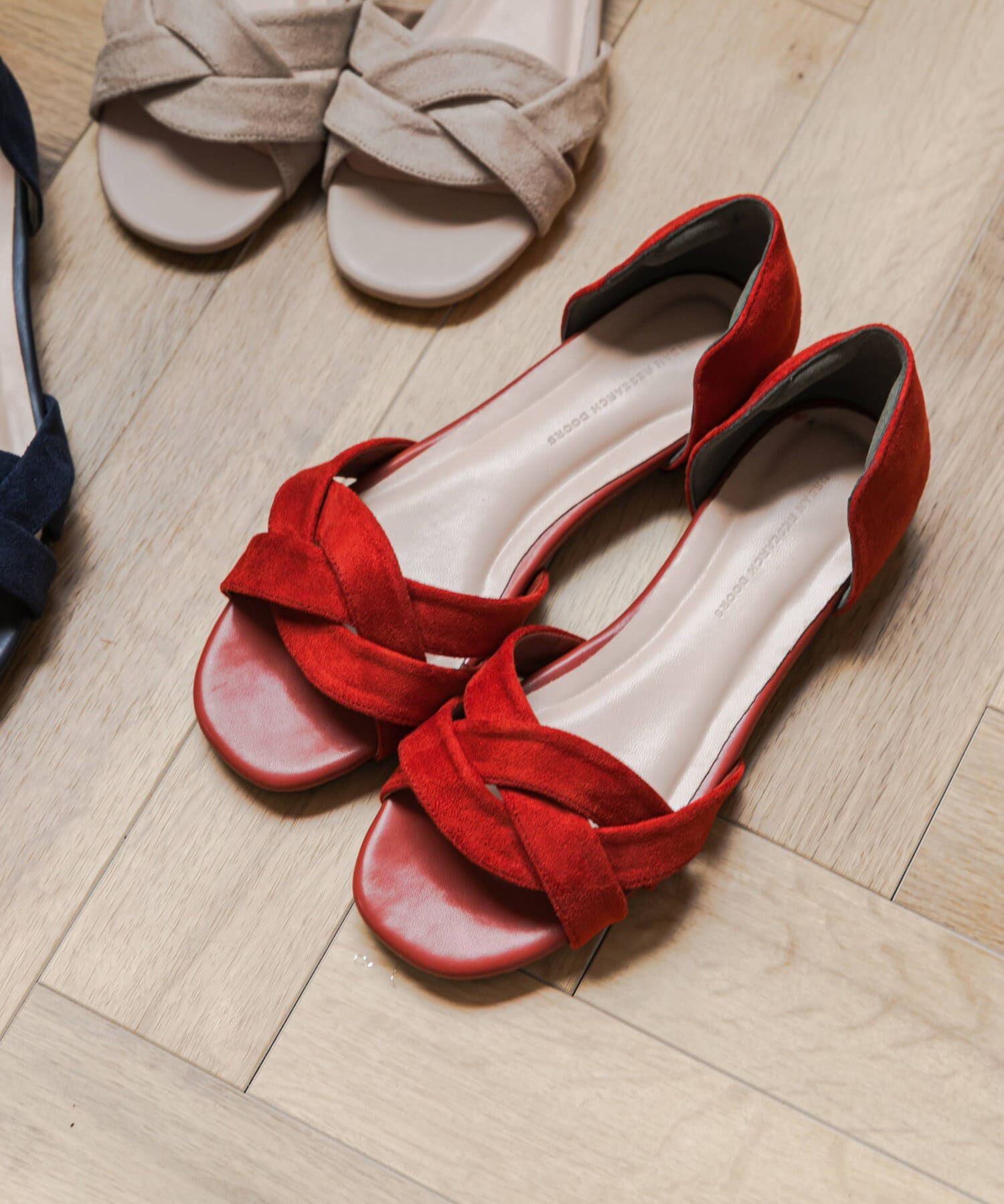 URBAN RESEARCH DOORS「セパレートフラットサンダル」|サンダル|レッド