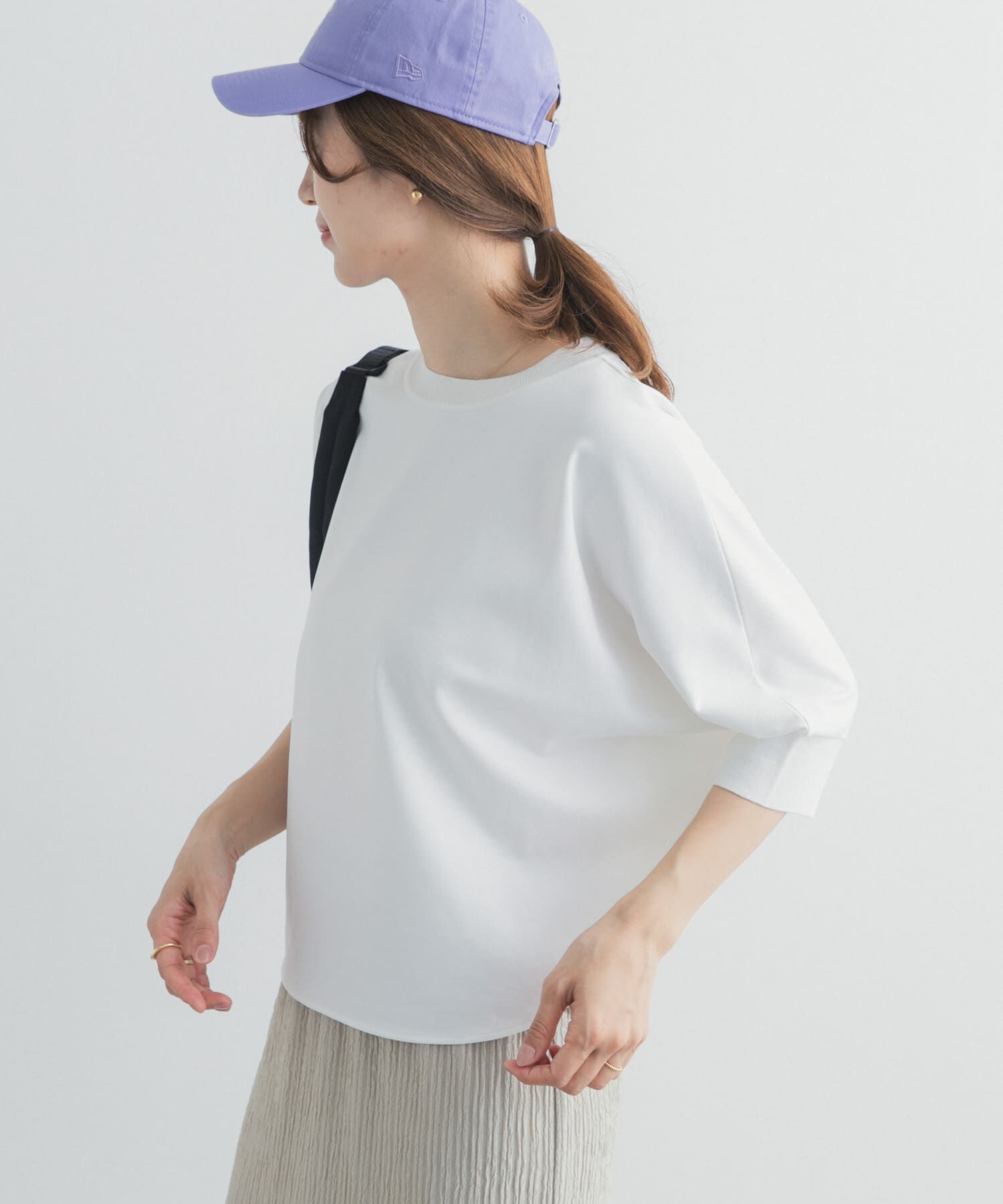 URBAN RESEARCH DOORS「ニットドッキングドルマン プルオーバー」|Tシャツ・カットソー|