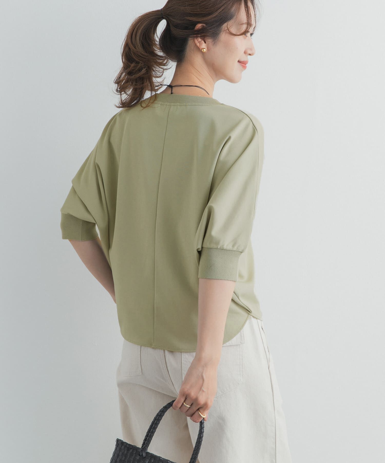 URBAN RESEARCH DOORS「ニットドッキングドルマン プルオーバー」|Tシャツ・カットソー|