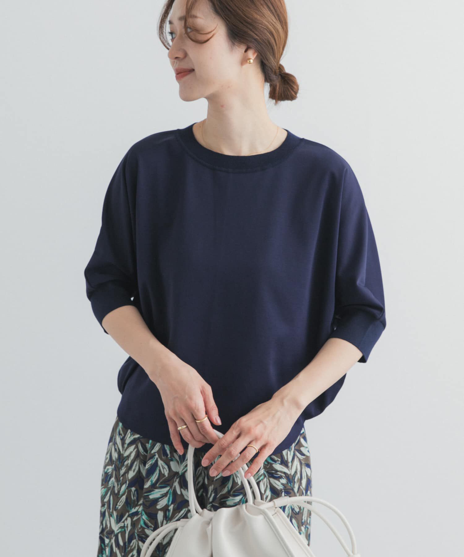 URBAN RESEARCH DOORS「ニットドッキングドルマン プルオーバー」|Tシャツ・カットソー|