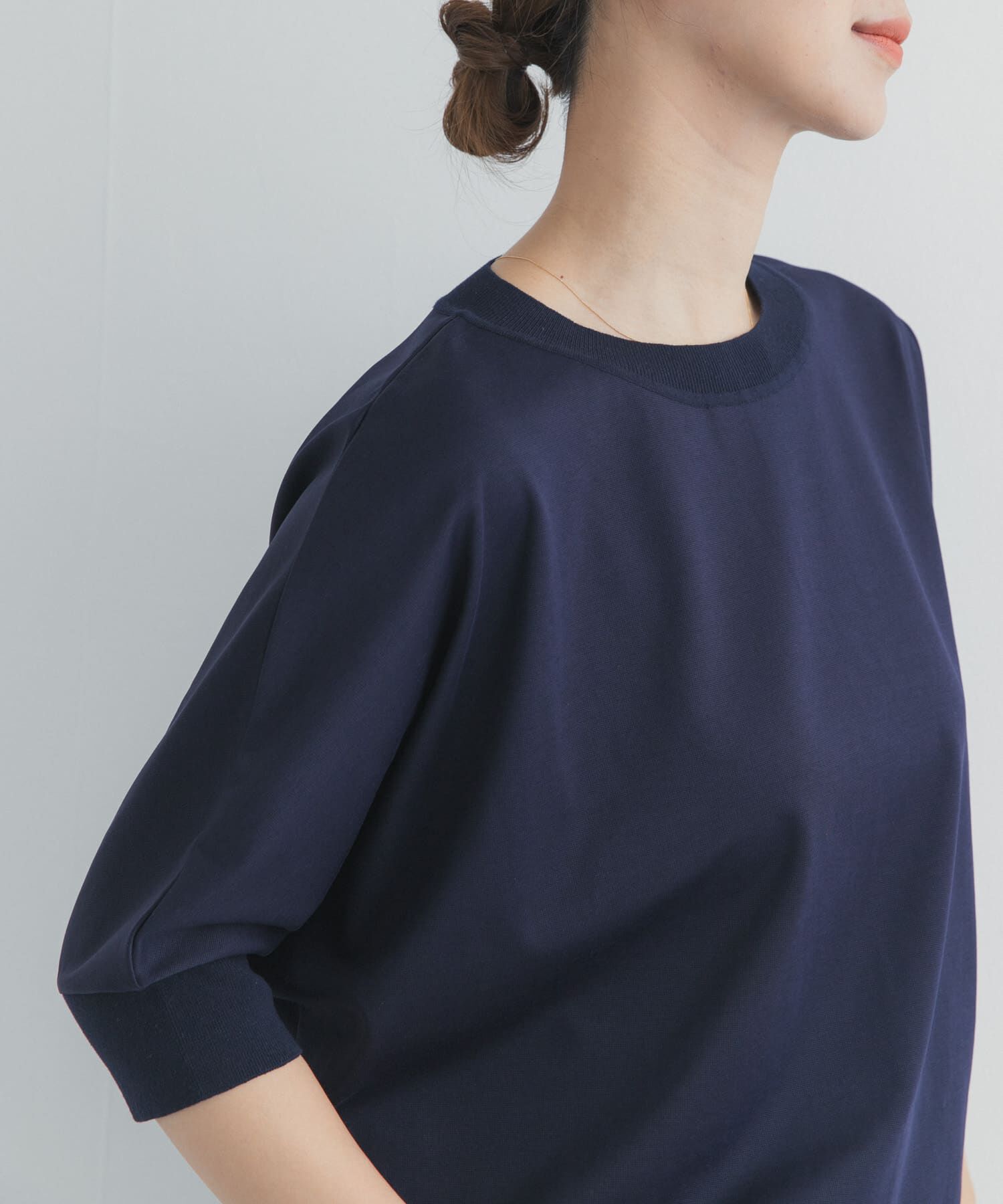 URBAN RESEARCH DOORS「ニットドッキングドルマン プルオーバー」|Tシャツ・カットソー|