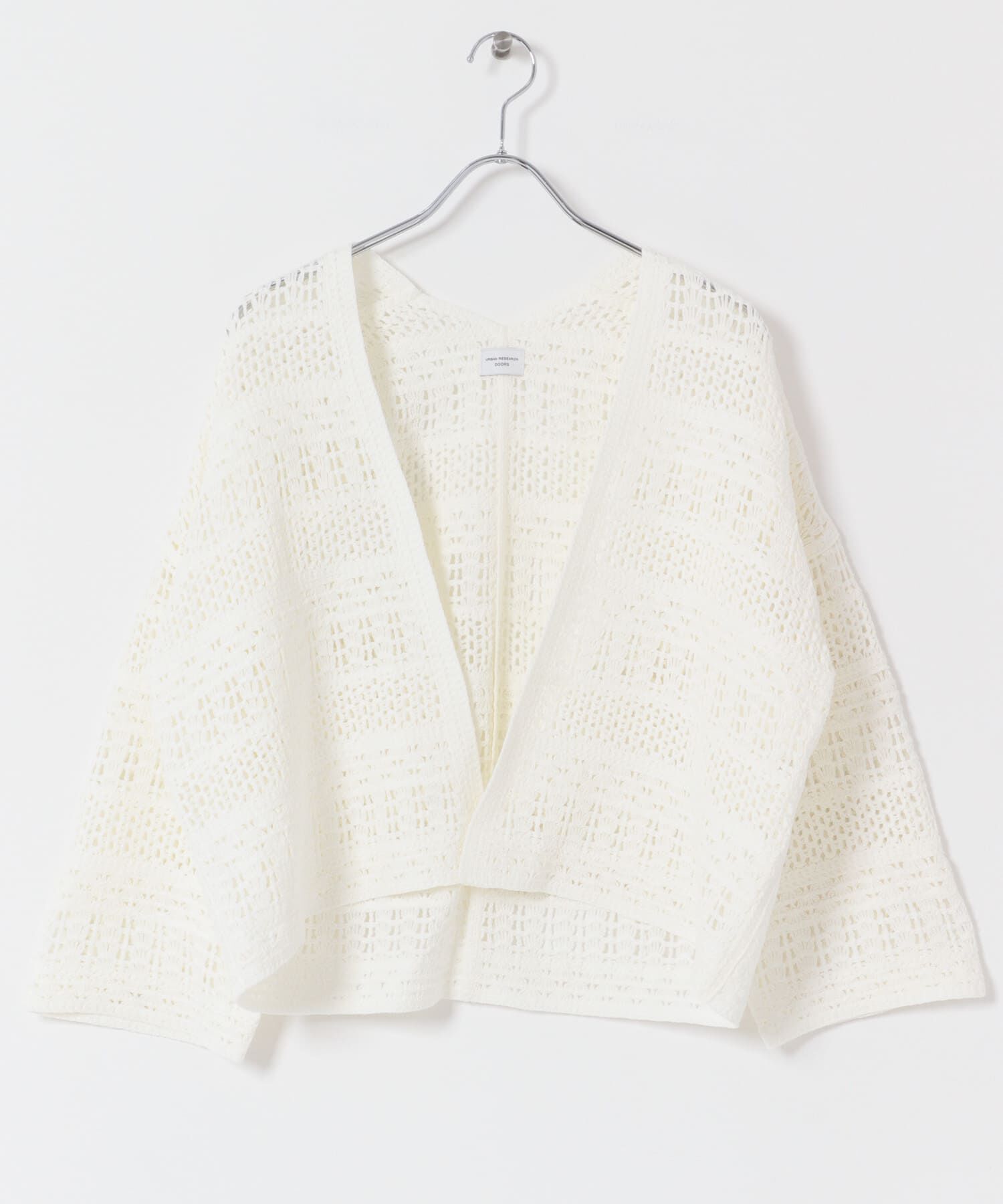 URBAN RESEARCH DOORS「クロシェニットカーディガン」|カーディガン|