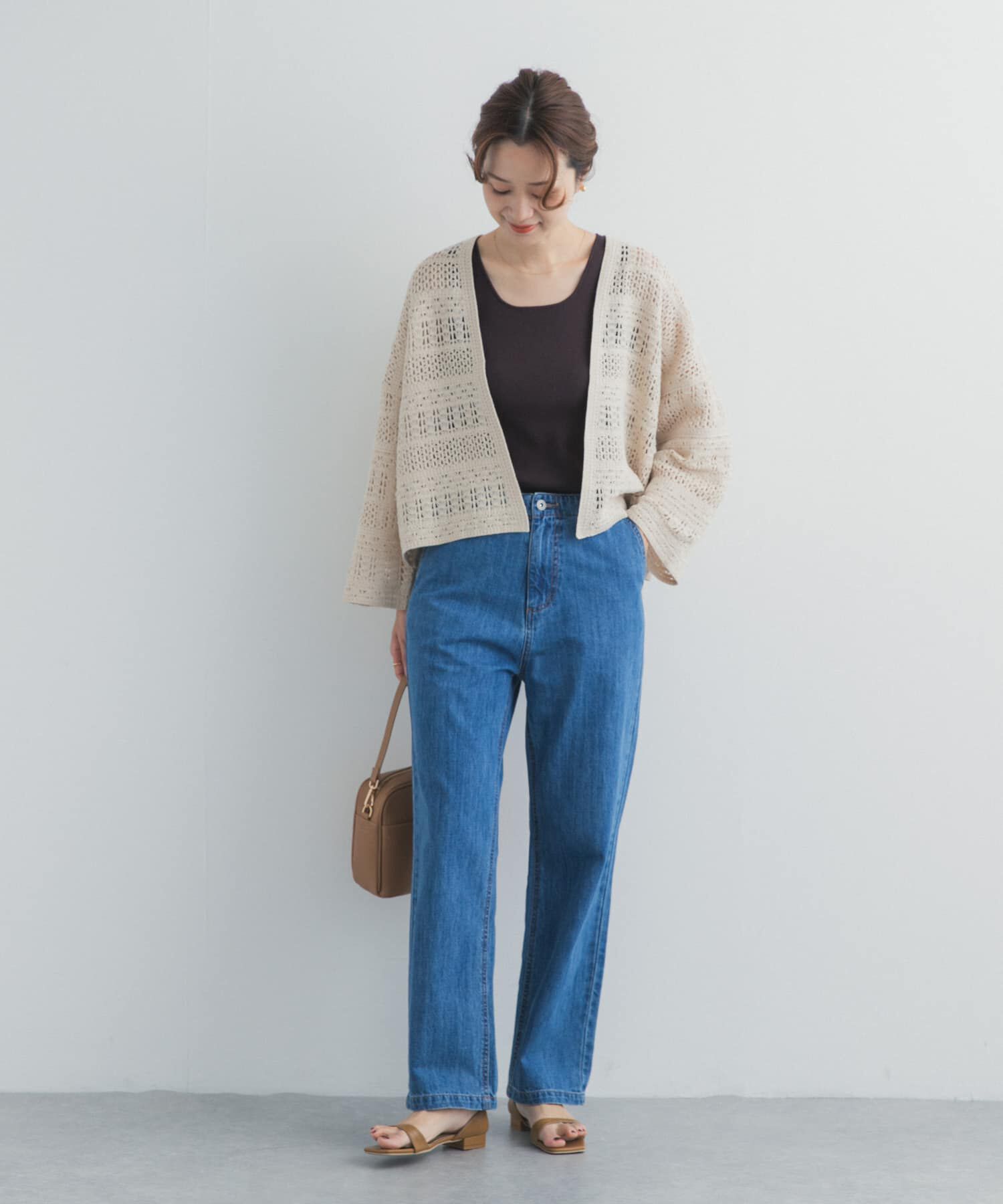 URBAN RESEARCH DOORS「クロシェニットカーディガン」|カーディガン|