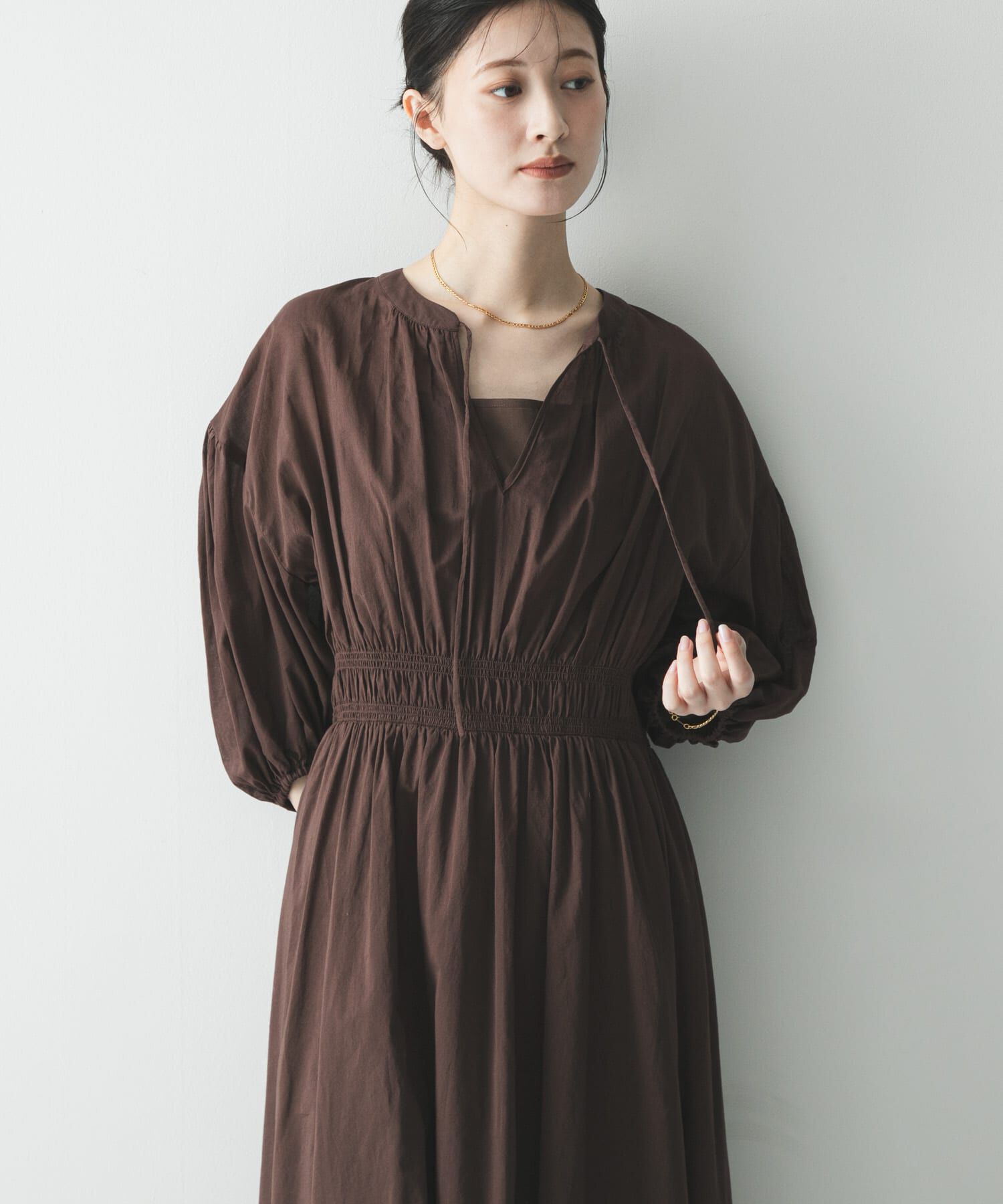 URBAN RESEARCH「コットンボイルシャーリングワンピース」|ワンピース|