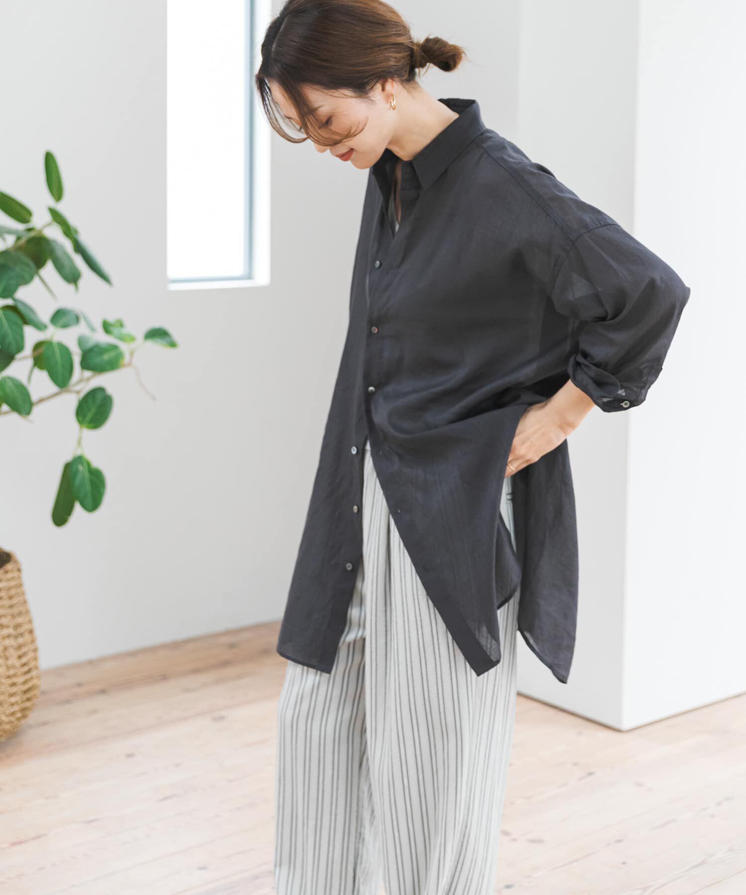 URBAN RESEARCH DOORS「『WEB/一部店舗限定カラー』ラミーコットンビックシャツ」|シャツ・ブラウス|