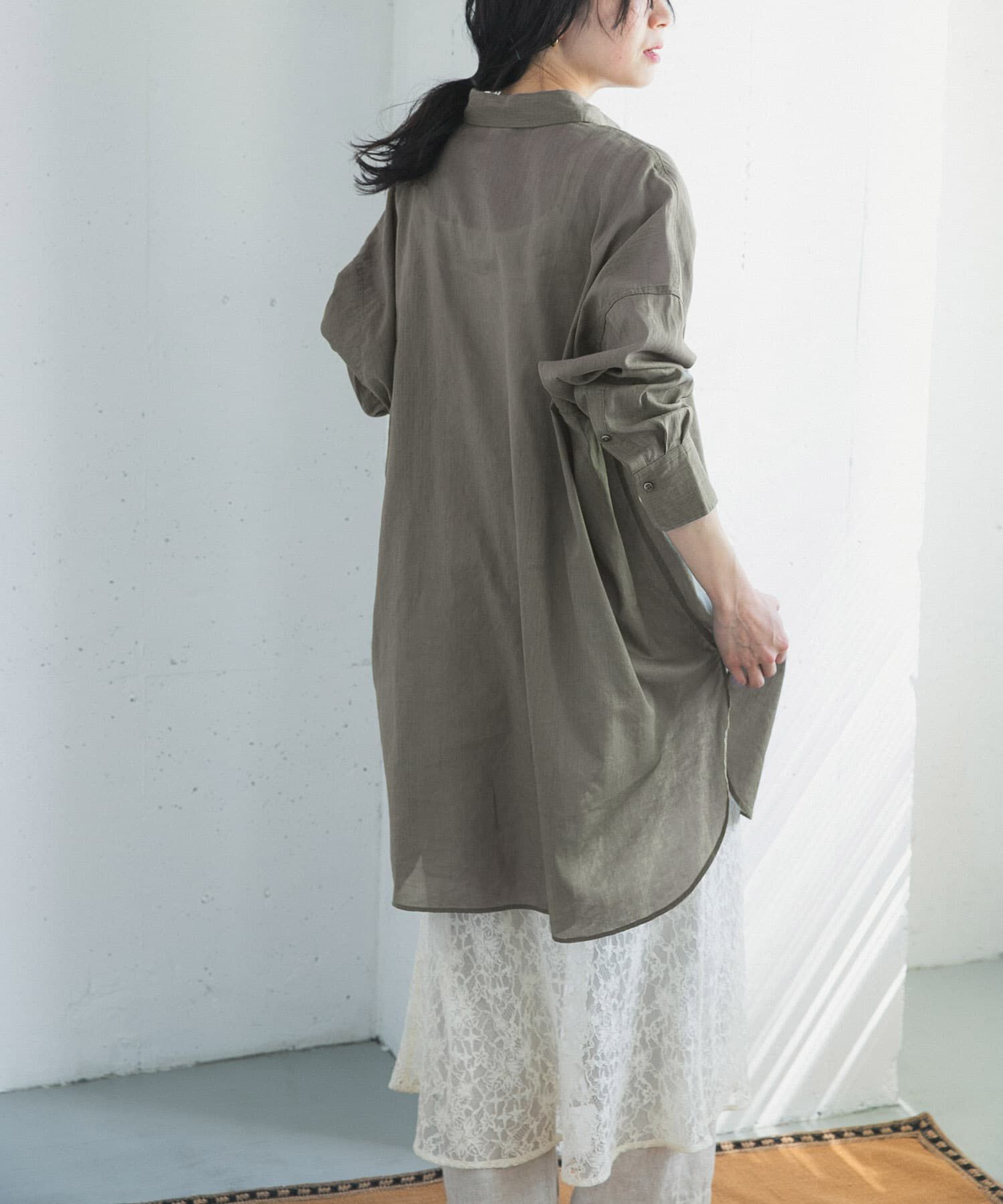 URBAN RESEARCH DOORS「『WEB/一部店舗限定カラー』ラミーコットンビックシャツ」|シャツ・ブラウス|