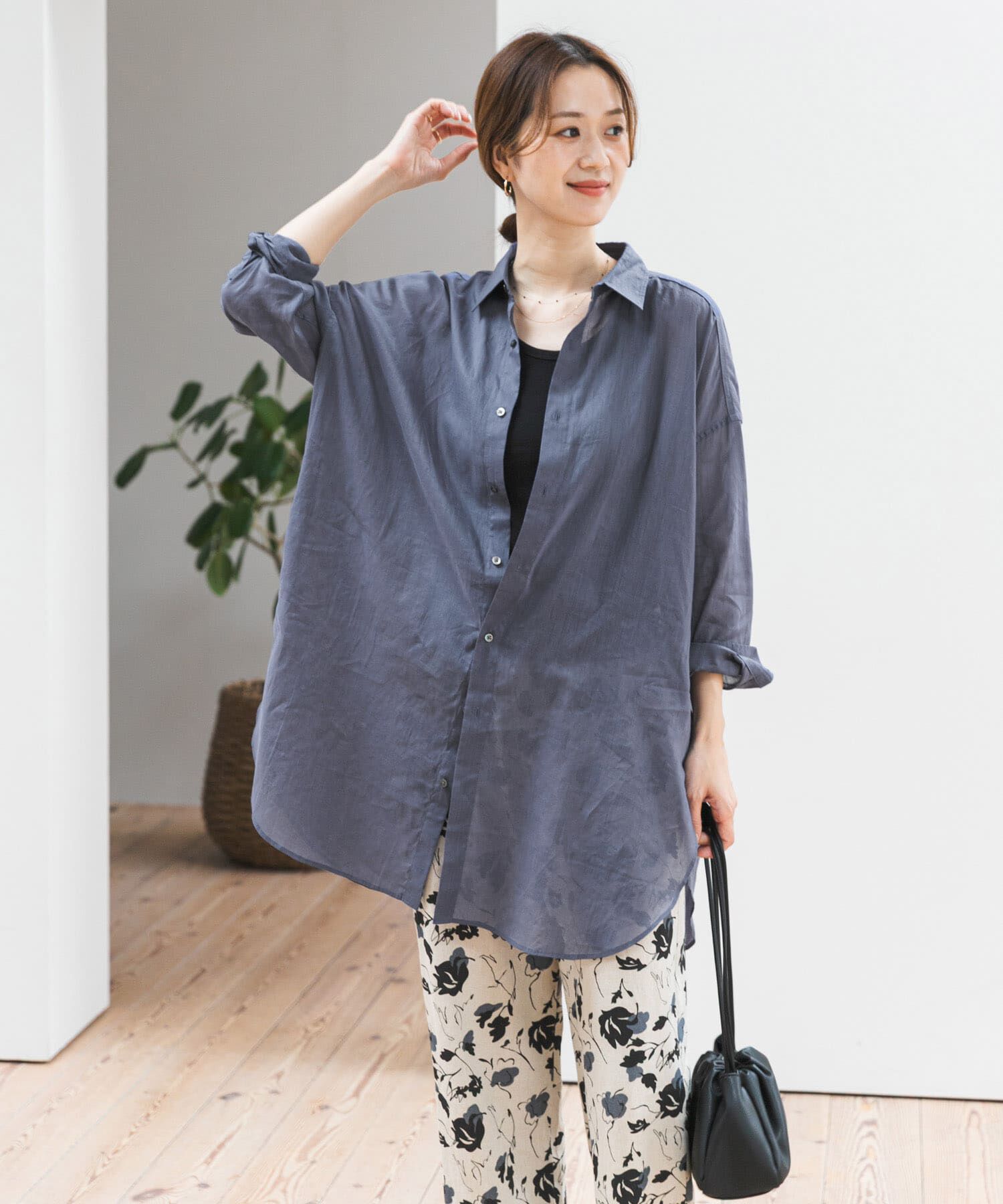 URBAN RESEARCH DOORS「『WEB/一部店舗限定カラー』ラミーコットンビックシャツ」|シャツ・ブラウス|