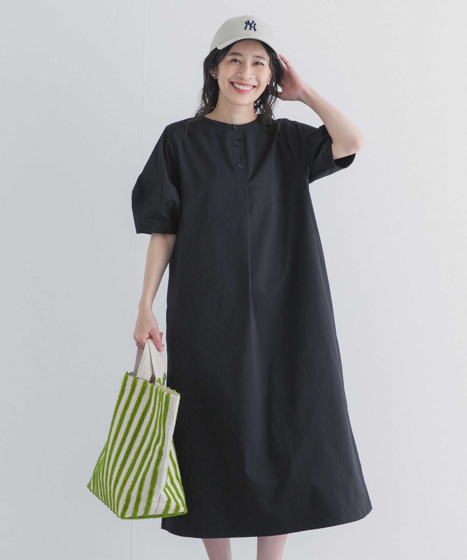 URBAN RESEARCH DOORS「2WAYランタンスリーブ ワンピース」|ワンピース|