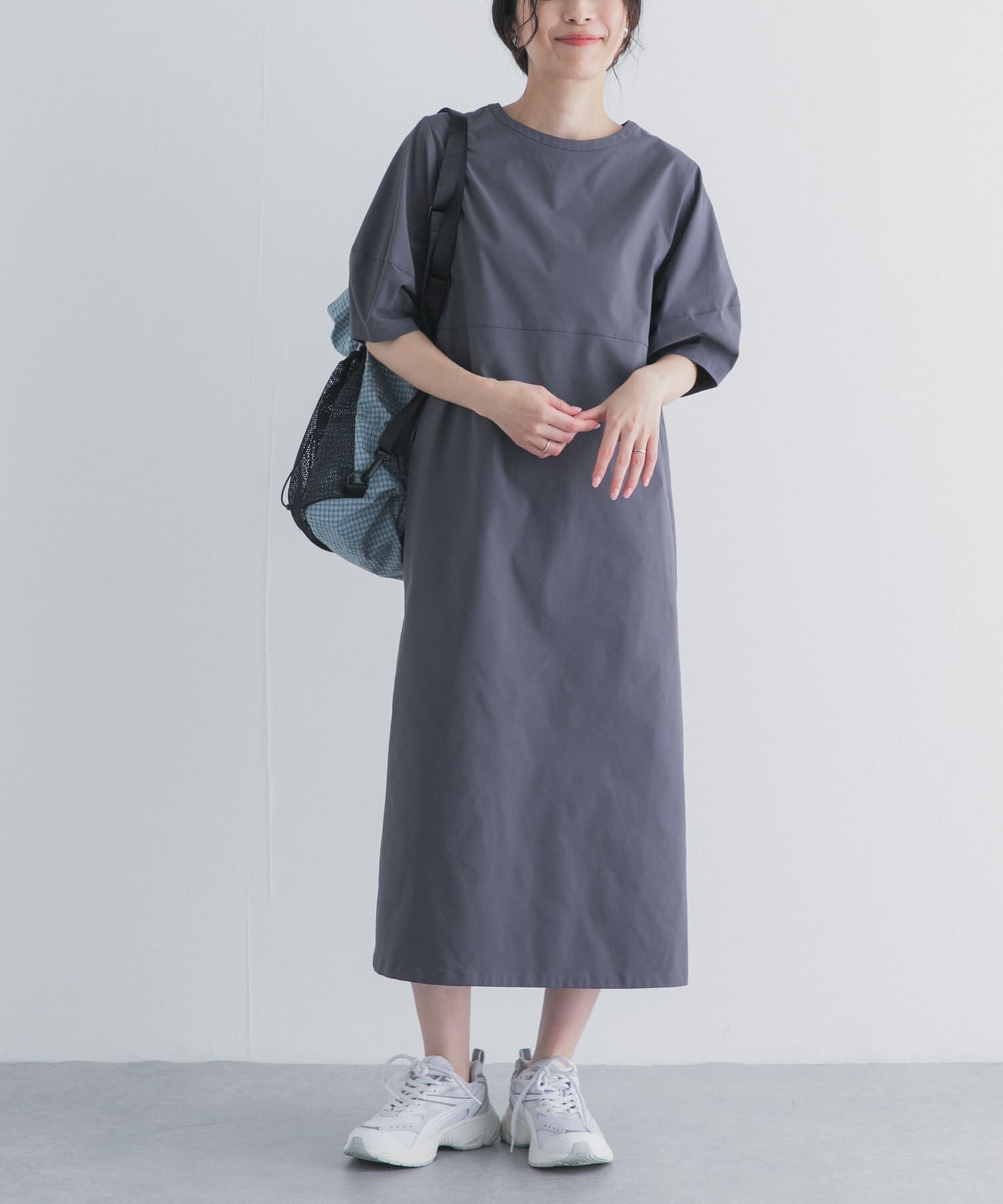 URBAN RESEARCH DOORS「2WAYランタンスリーブ ワンピース」|ワンピース|