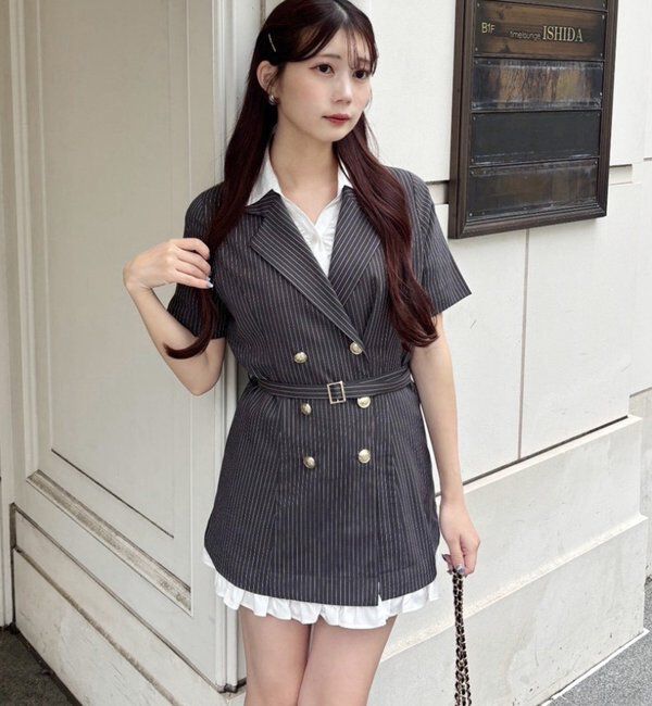  「【ohana企画】ジャケットミニワンピース」|その他|