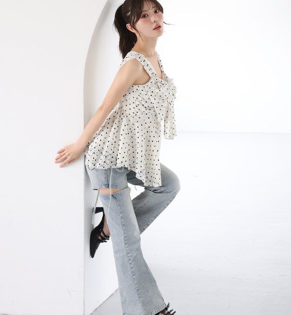  「フロントリボンチュニック」|シャツ・ブラウス|