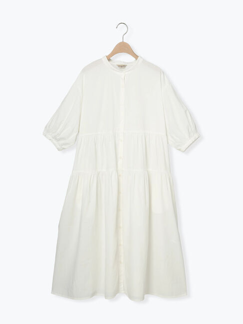 Samansa Mos2「柄アソートティアードワンピース」|ワンピース|オフホワイト