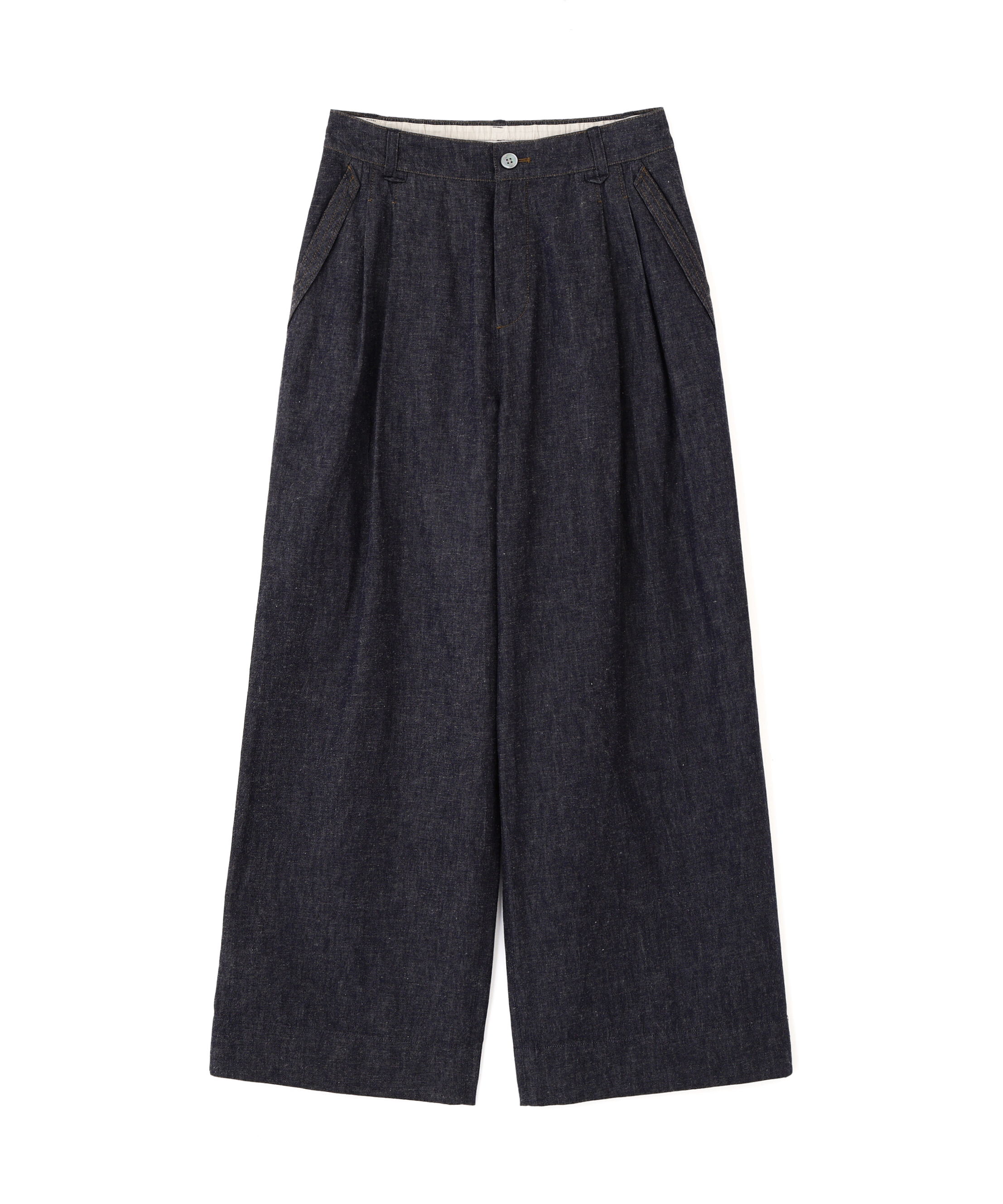  「◆綿麻ライトオンスデニムワイドパンツ」|その他|
