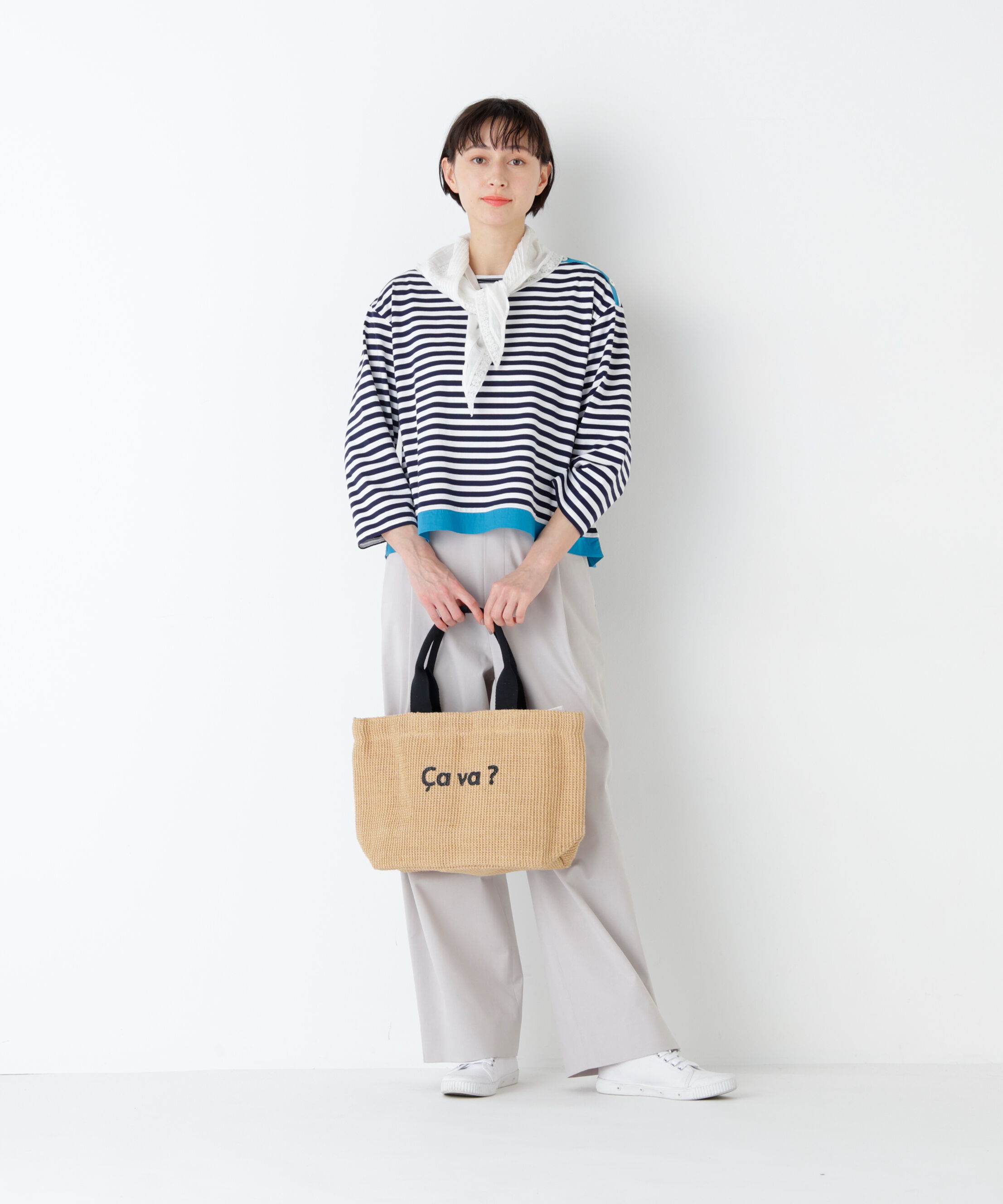  「ピンタックレーストライアングルスカーフ」|バンダナ・スカーフ|