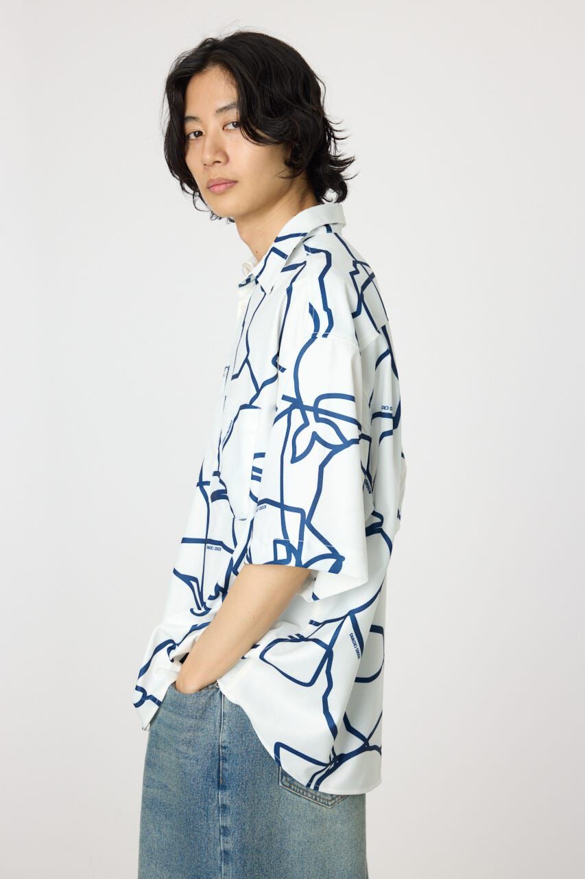 RODEO CROWNS「アブストラクトホエールシャツ」|シャツ・ブラウス|