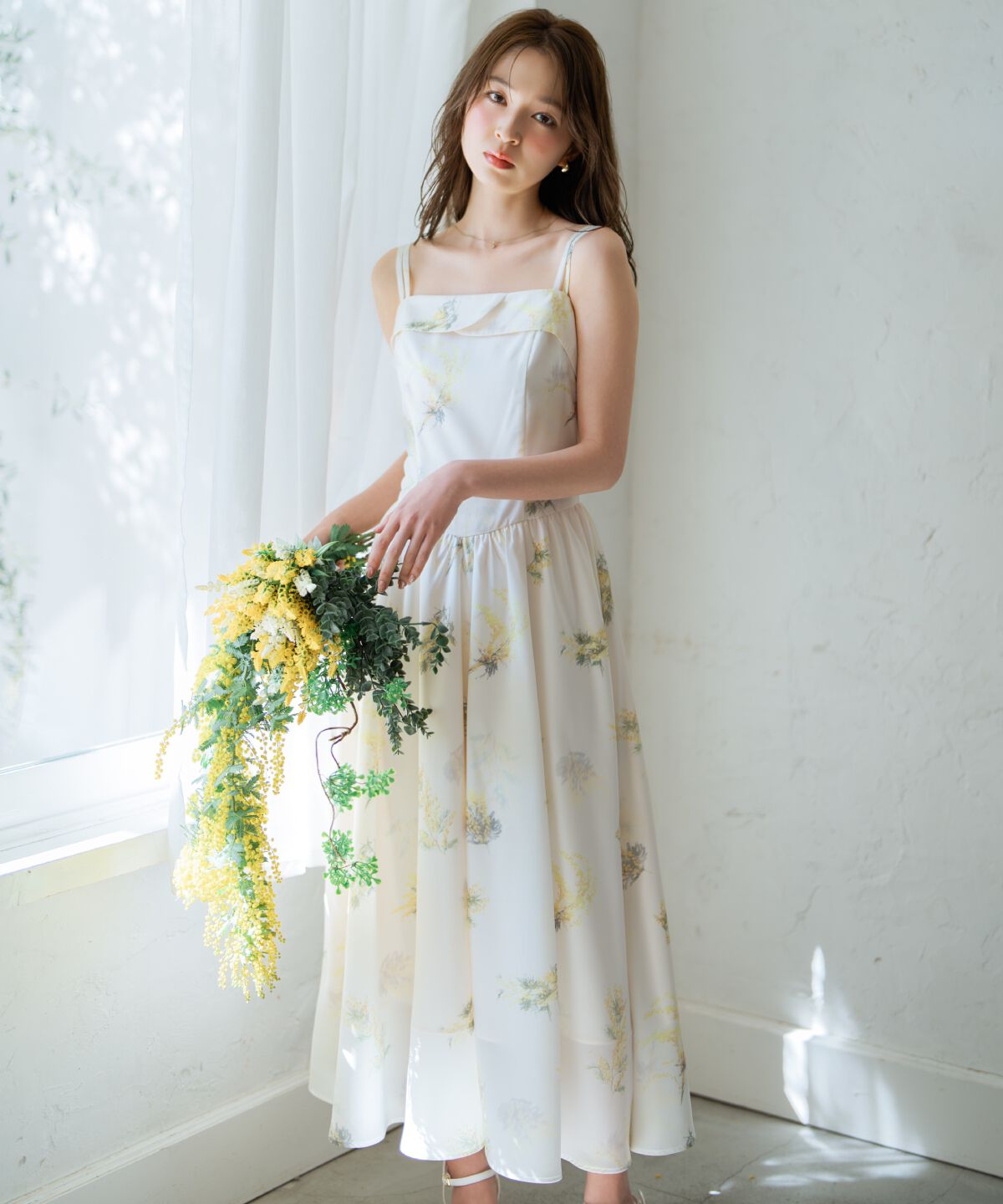 WILLSELECTION「ミモザプリントキャミワンピース」|ワンピース|