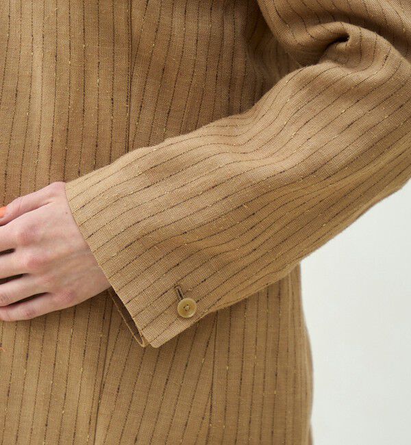 MACPHEE「シルクネップリネン ノーカラージャケット」|ノーカラージャケット|