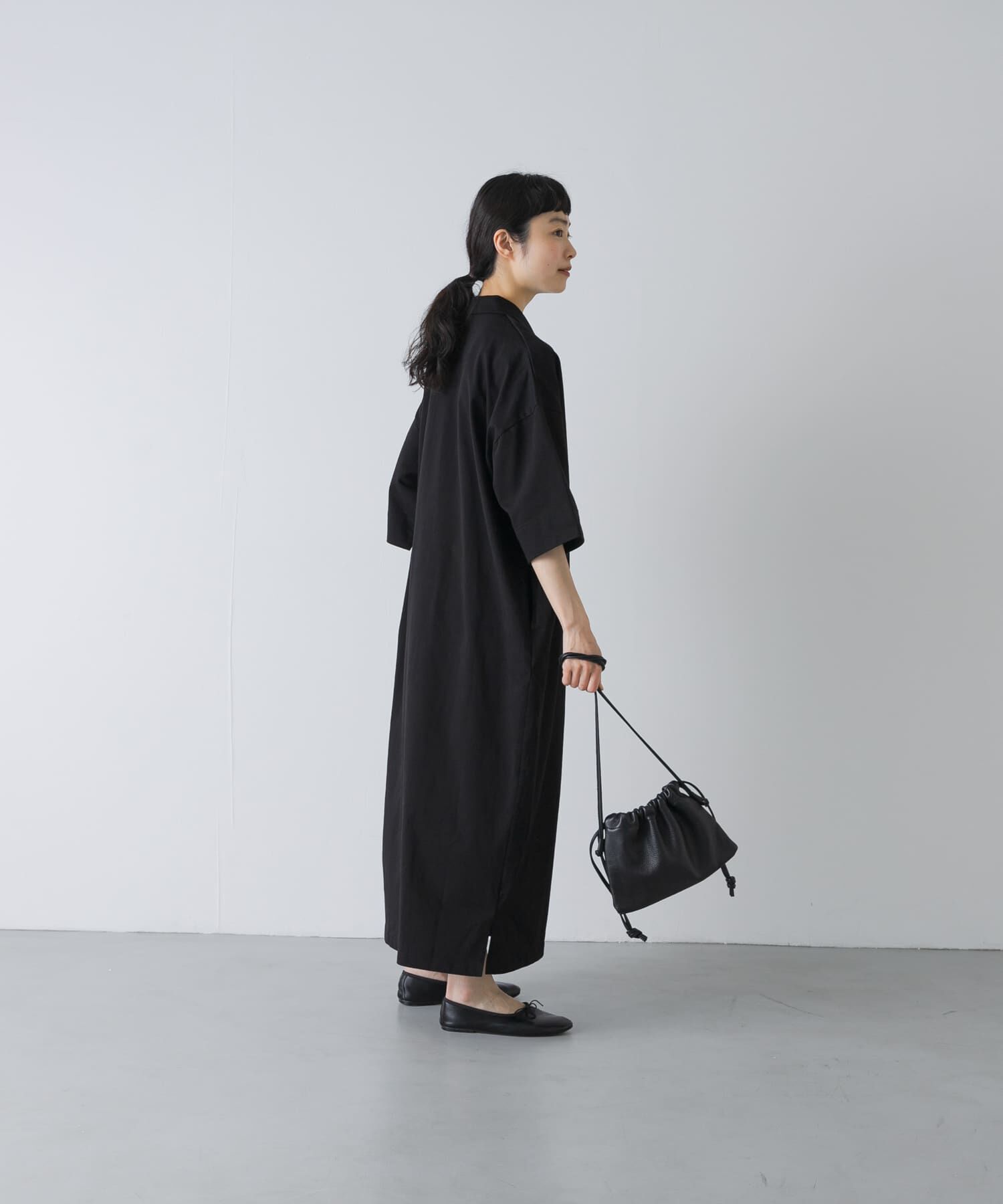 かぐれ「『2サイズ展開』オープンカラーカットワンピース」|ワンピース|