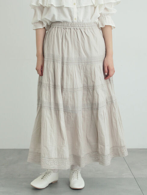 Samansa Mos2「ティアードレーススカート」|スカート|
