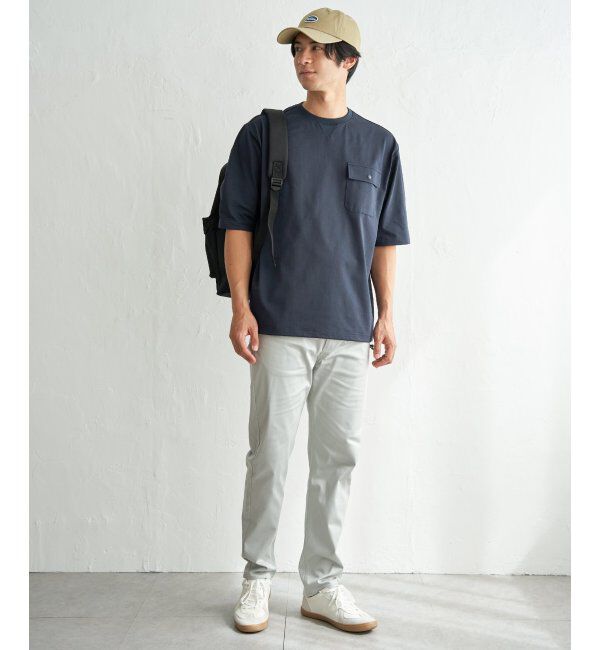 ikka「【吸水速乾】冷感メッシュ5分袖アウターT」|Tシャツ・カットソー|