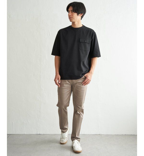 ikka「【吸水速乾】冷感メッシュ5分袖アウターT」|Tシャツ・カットソー|