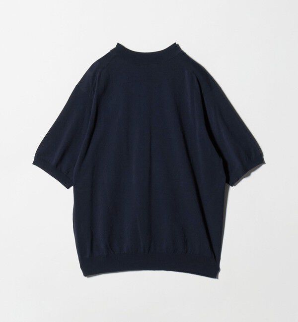 UNITED ARROWS「ショートスリーブ モックネック ニットTシャツ UA COZY ウォッシャブル 抗菌防臭」|Tシャツ・カットソー|