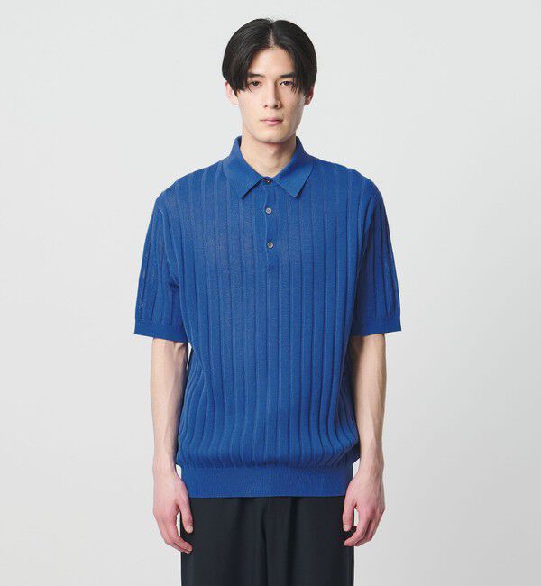 UNITED ARROWS「シャーリーカーン ワイドリブ ニットポロシャツ」|ポロシャツ|