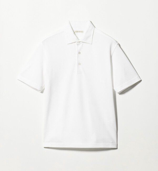 UNITED ARROWS「カノコ ワンピースカラー ポロシャツ COMFORT EASY-MODEL 抗菌防臭」|ポロシャツ|WHITE