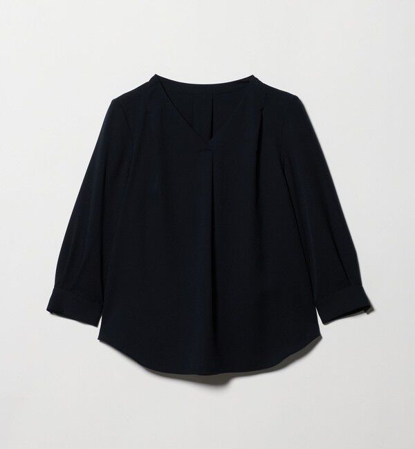 UNITED ARROWS green label relaxing「Vネック 7分袖 ブラウス マシンウォッシャブル」|シャツ・ブラウス|