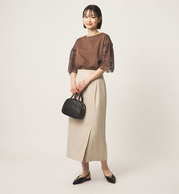 UNITED ARROWS green label relaxing「袖レース ドッキング プルオーバー カットソー」|Tシャツ・カットソー|