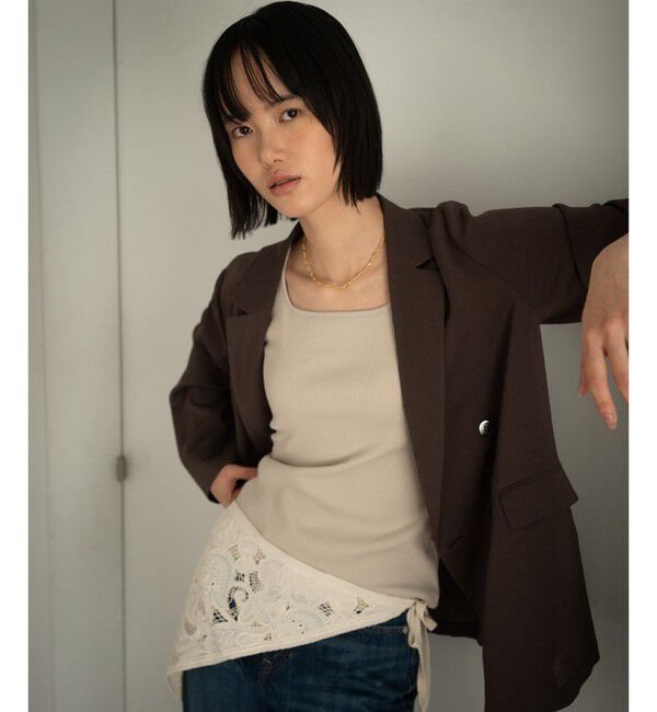 UNITED ARROWS green label relaxing「デコルテタンクトップ / カップインナー」|タンクトップ|