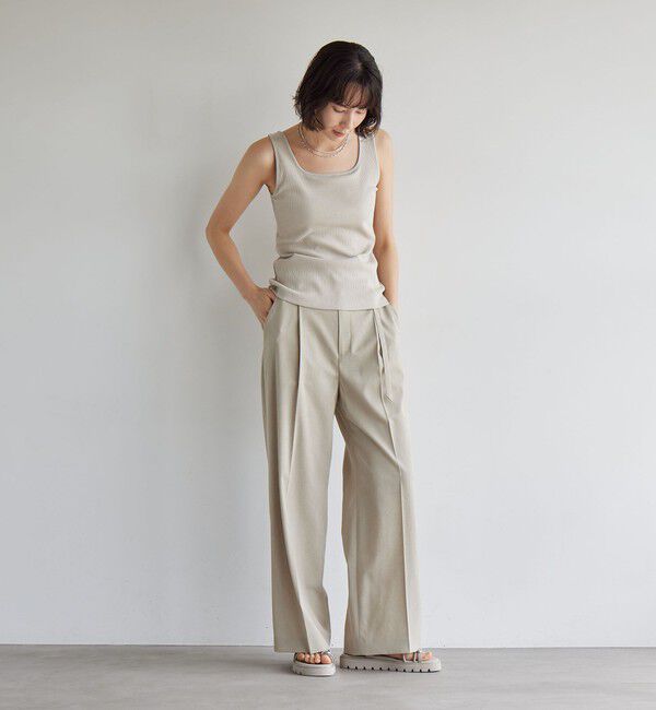 UNITED ARROWS green label relaxing「デコルテタンクトップ / カップインナー」|タンクトップ|