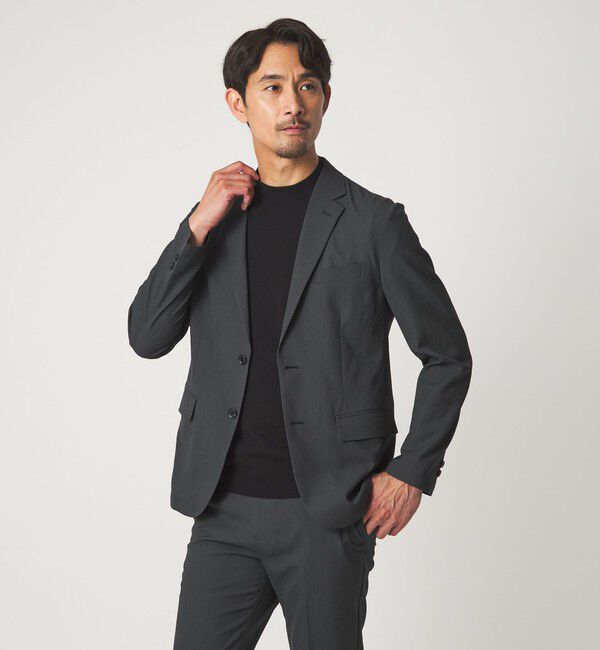 UNITED ARROWS green label relaxing「【WEB限定】JUST fit エアリーカルゼ ナロー セットアップ-2WAYストレッチ・吸水速乾-」|スーツ|