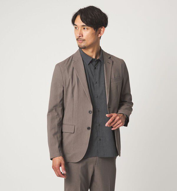 UNITED ARROWS green label relaxing「【WEB限定】JUST fit エアリーカルゼ ナロー セットアップ-2WAYストレッチ・吸水速乾-」|スーツ|