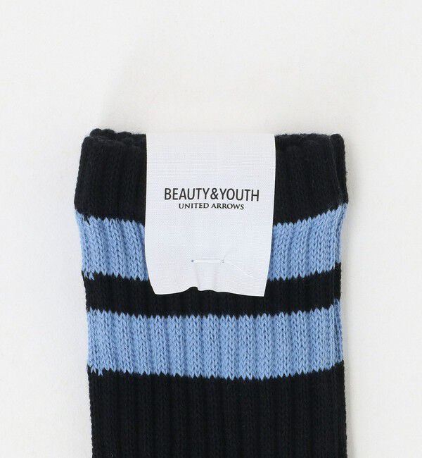 BEAUTY&YOUTH UNITED ARROWS「2ライン パイル クルー ソックス」|ソックス|