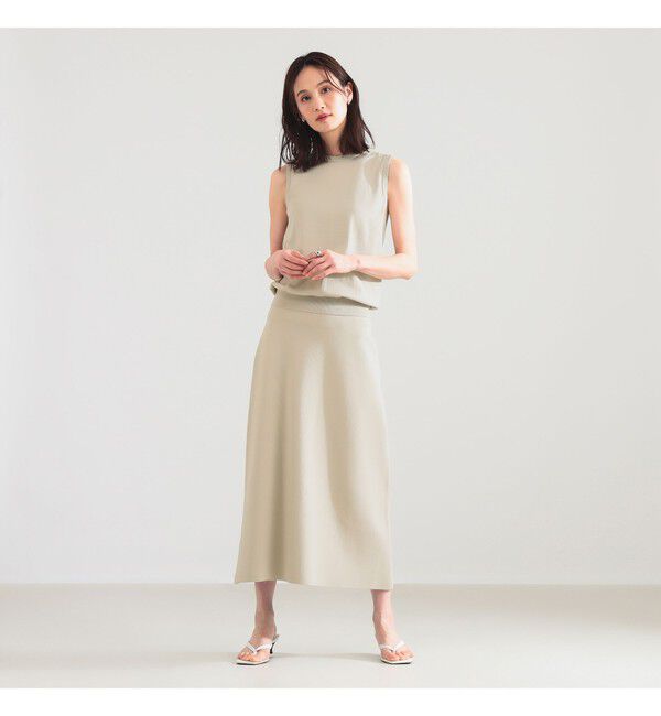 Demi-Luxe BEAMS 「SLOANE / 18ゲージ 天竺 クルーネック ノースリーブ ニット」|ニット・セーター|