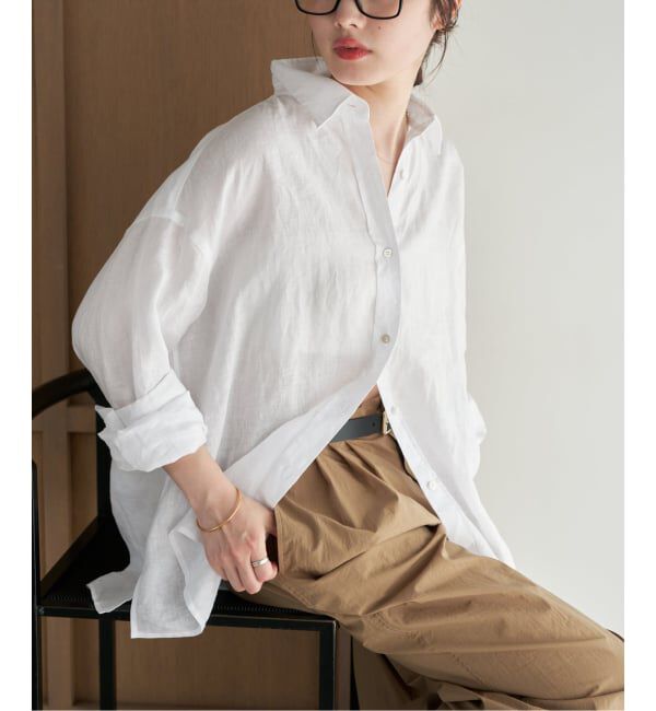 Plage「《予約》Linen Tent Line シャツ」|シャツ・ブラウス|ホワイト