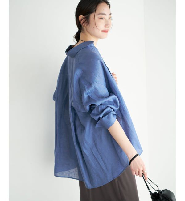Plage「《予約》Linen Tent Line シャツ」|シャツ・ブラウス|ブルー