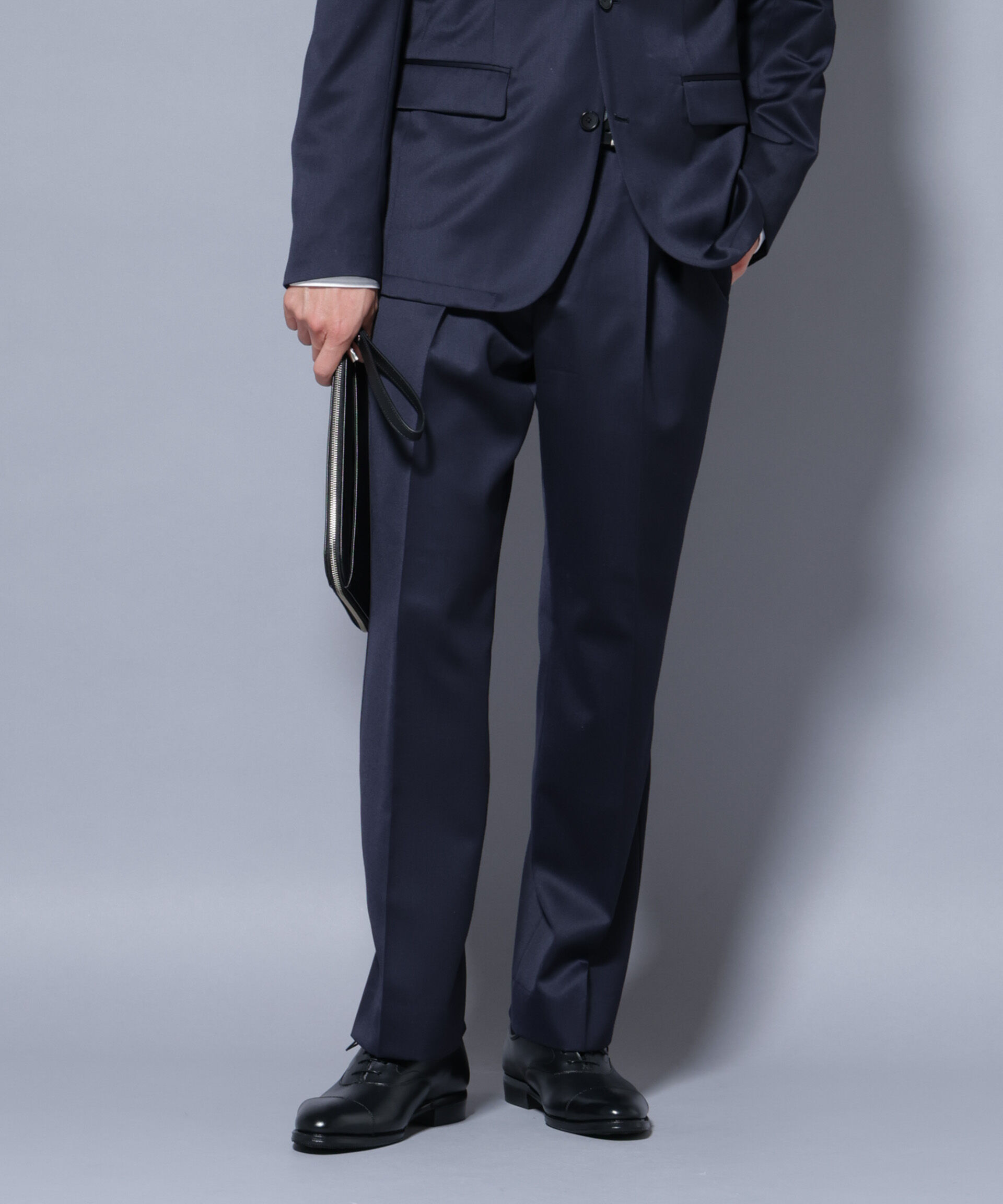 nano･universe「「Damerino Select」ウールシルクベネシャンパンツ（セットアップ可）」|スーツ|ネイビー