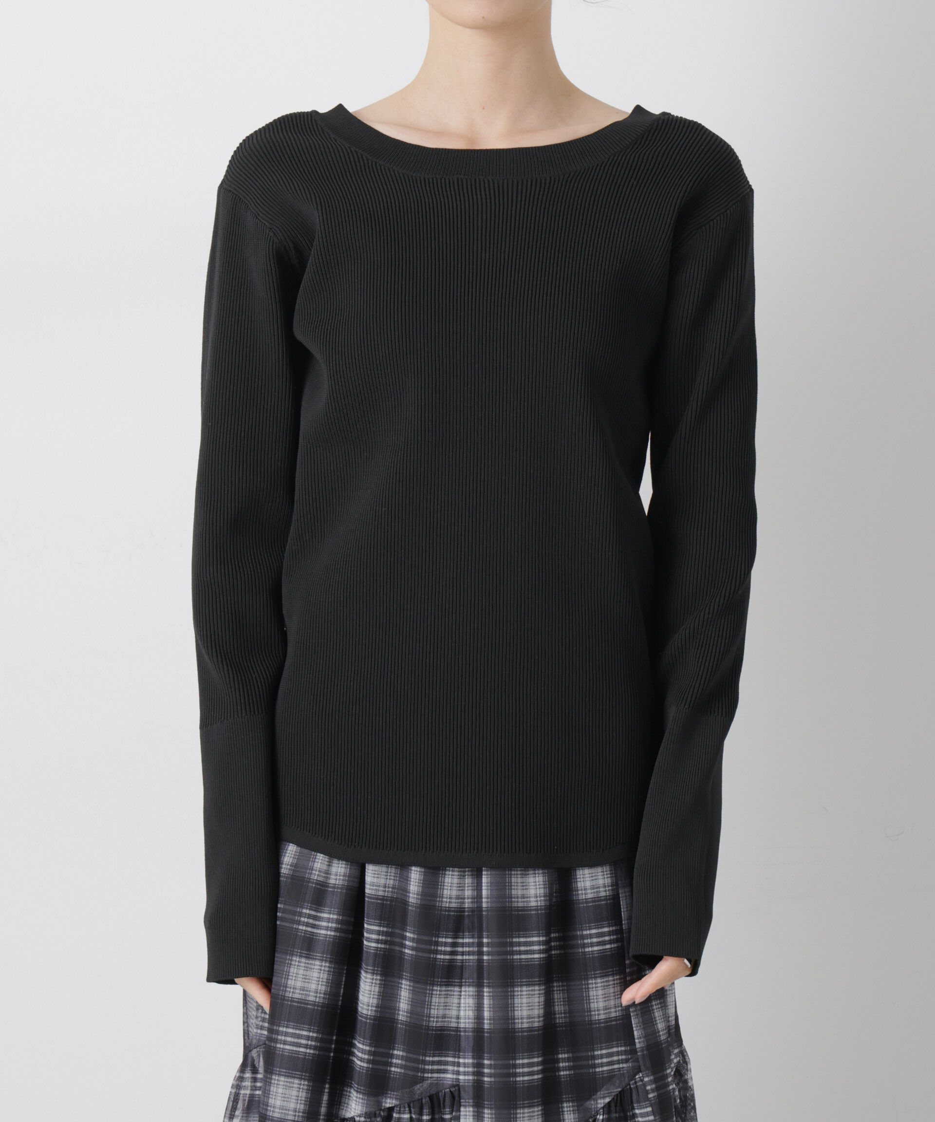 nano･universe「洗濯機洗い可スポンディッシュニット前後2wayトップス」|ニット・セーター|