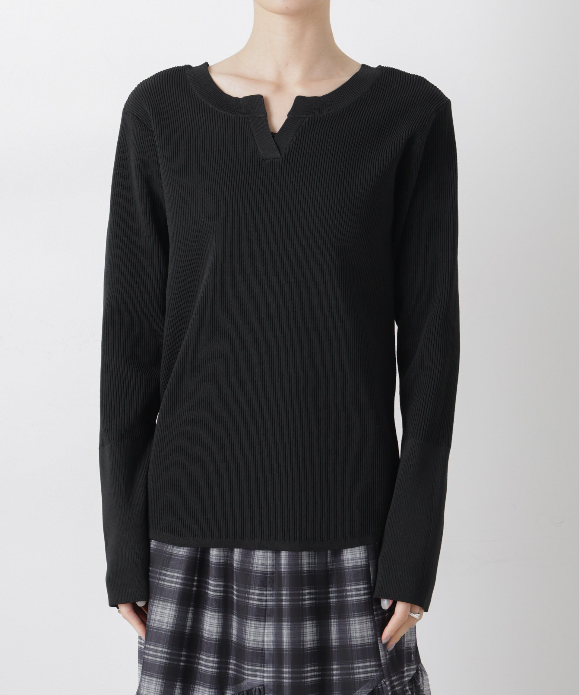 nano･universe「洗濯機洗い可スポンディッシュニット前後2wayトップス」|ニット・セーター|