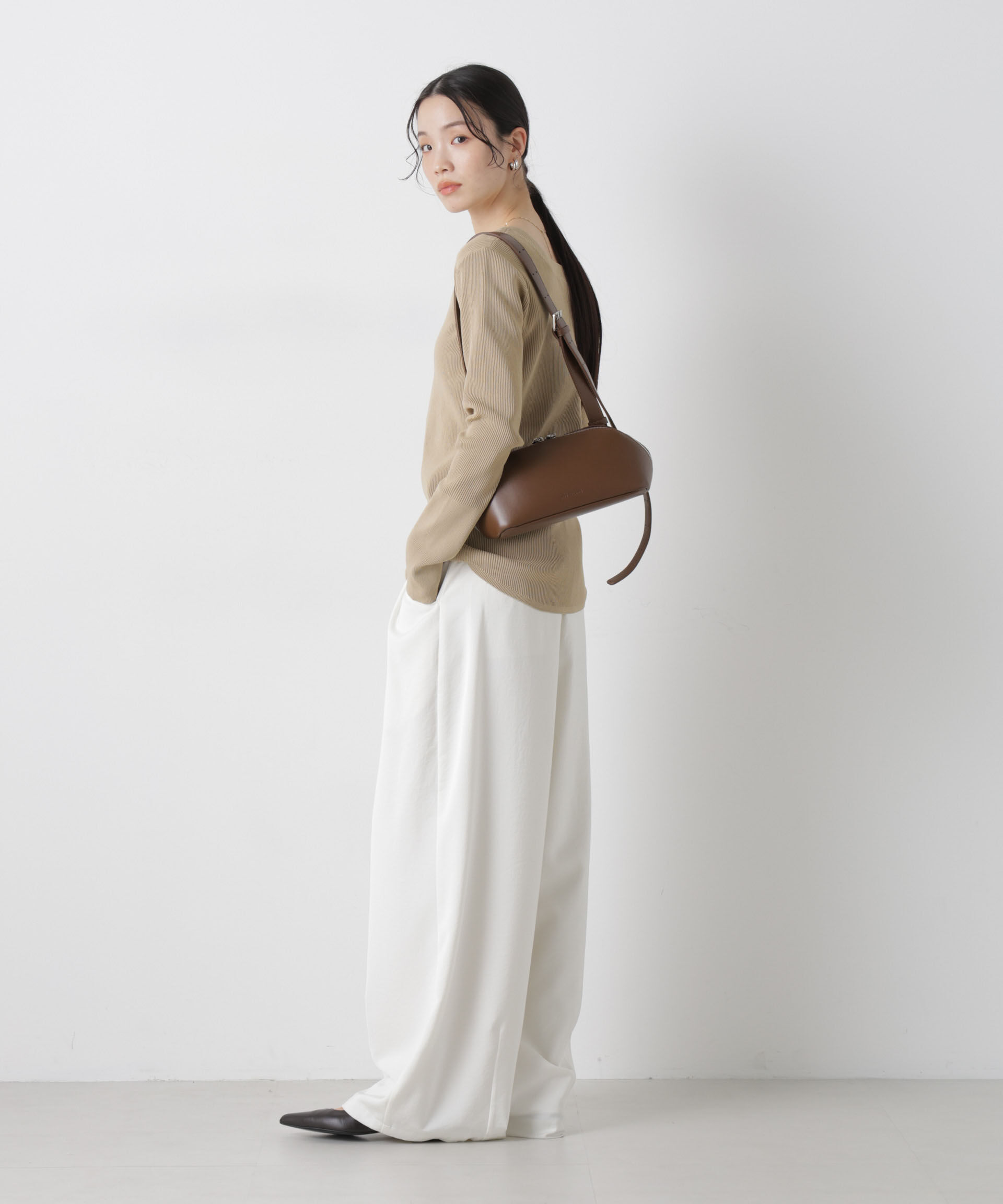 nano･universe「洗濯機洗い可スポンディッシュニット前後2wayトップス」|ニット・セーター|