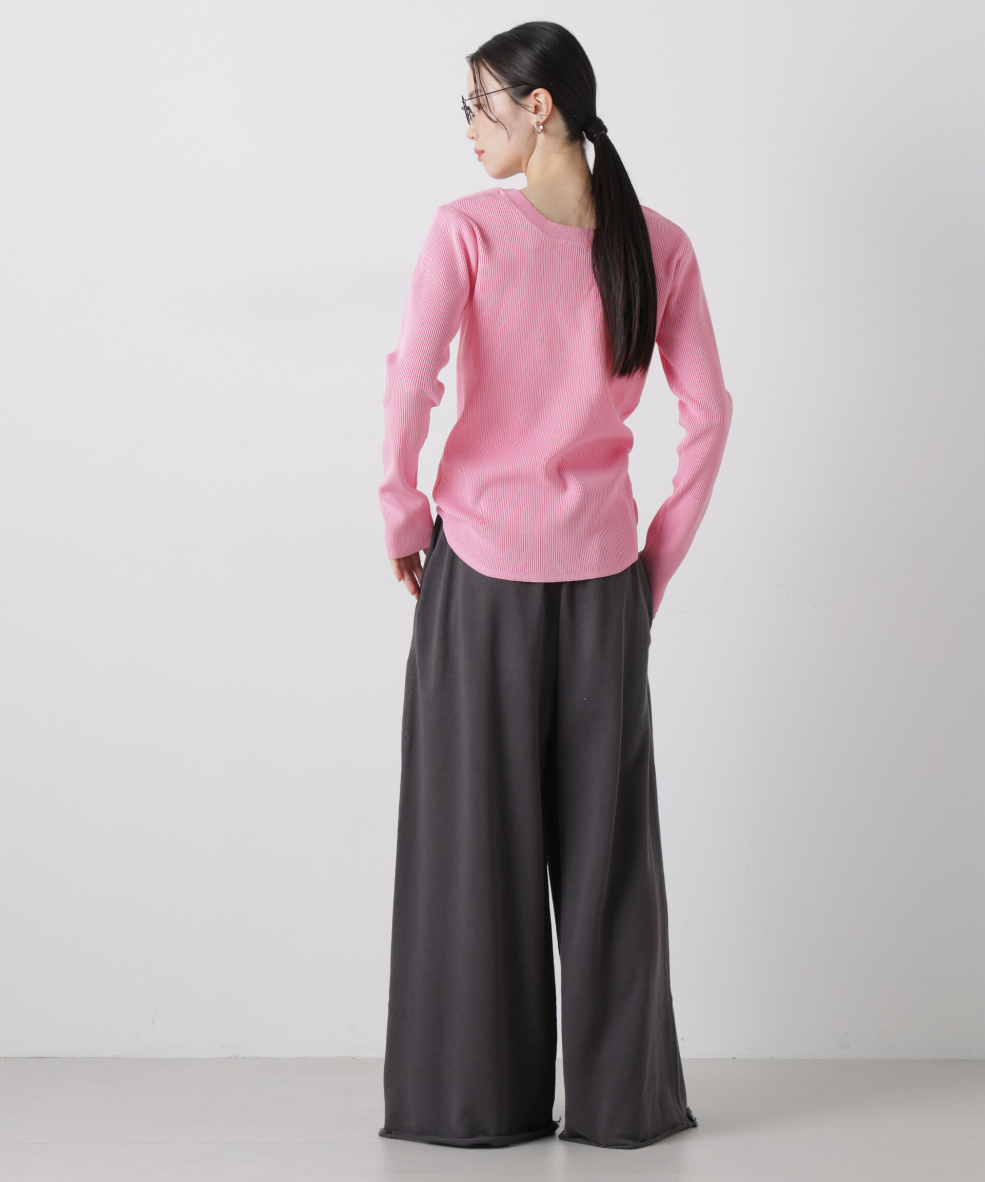 nano･universe「洗濯機洗い可スポンディッシュニット前後2wayトップス」|ニット・セーター|