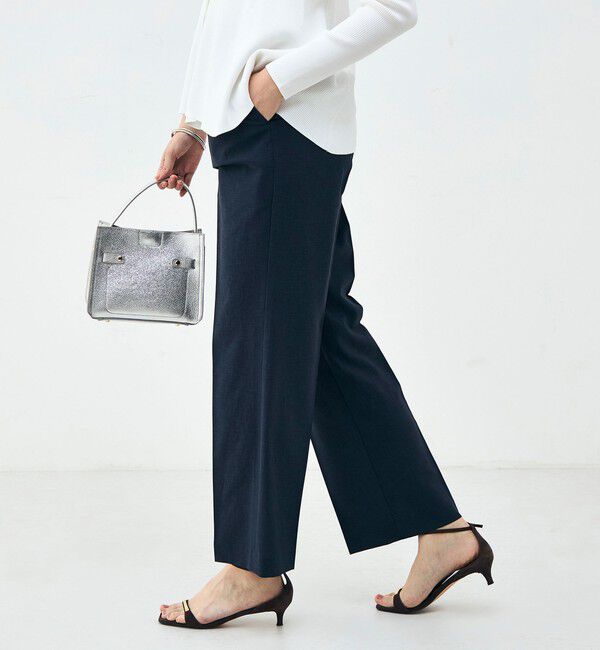 NOLLEY'S sophi「《セットアップ対応》ウォッシャブルブリーザブルシャンブレーセミワイドパンツ」|その他|